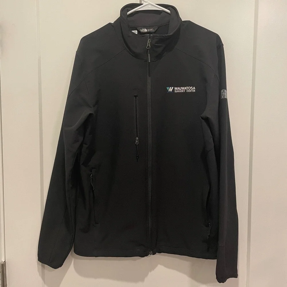 The North Face Mens Apex Bionic Softshell Jacket Black Full Zip Size Medium M